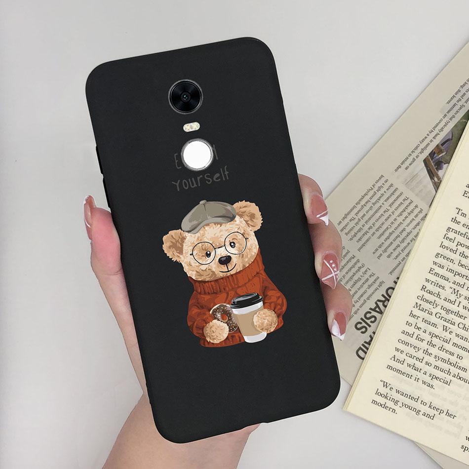 Cute Cartoon Case For Xiaomi Redmi 5 Plus Case Soft Painted Matte Silicone Back Cover For Redmi5 Plus Redmi 5+ Phone Cases Funda