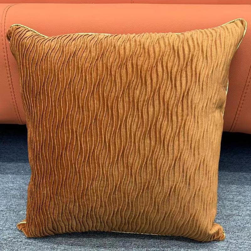 

Plain Pillow, Pillow Case, Sofa Cushion, Velvet Lumbar Support, Ultrasonic Bag, Leather Bedside Pillow 45 * 45cm