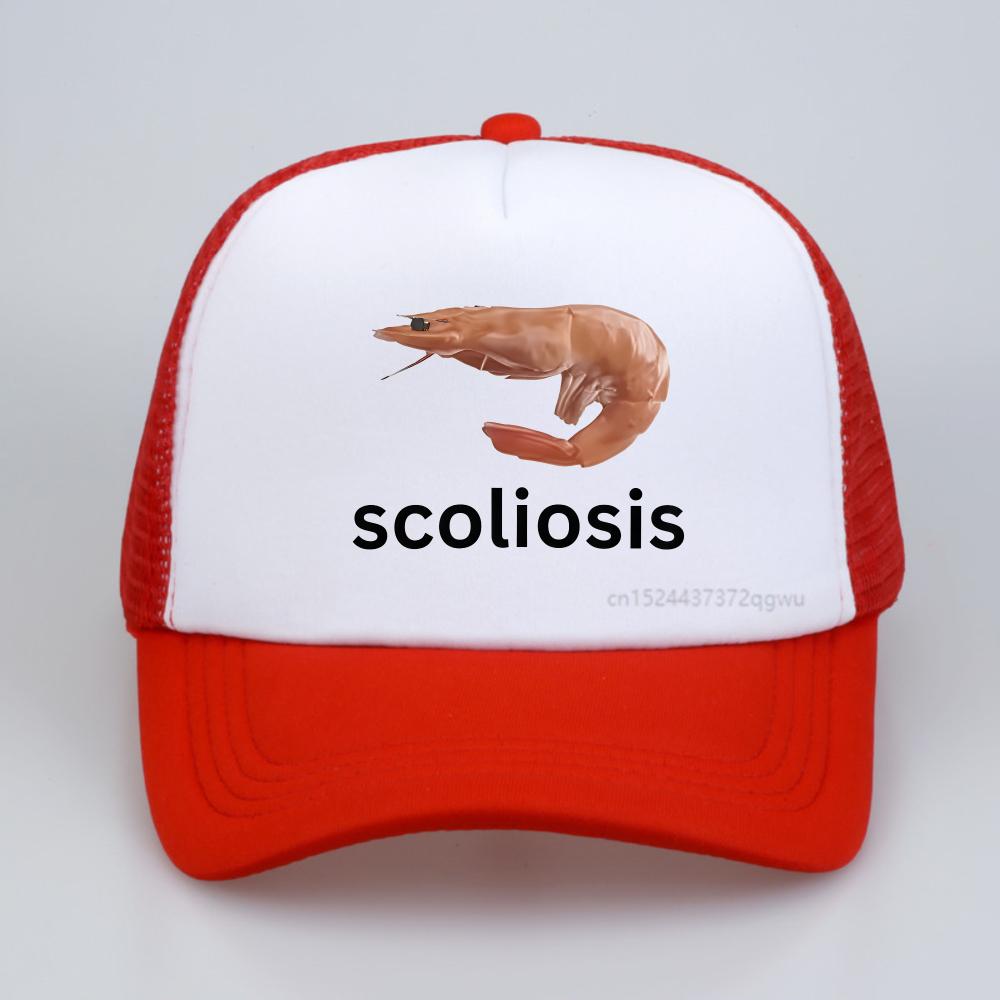 

Scoliosis Funny Shrimp Meme Unisex hat Unisex Fashion Casual baseball cap Summer Adjustable Adult Sport Mesh breathable caps Adjustable