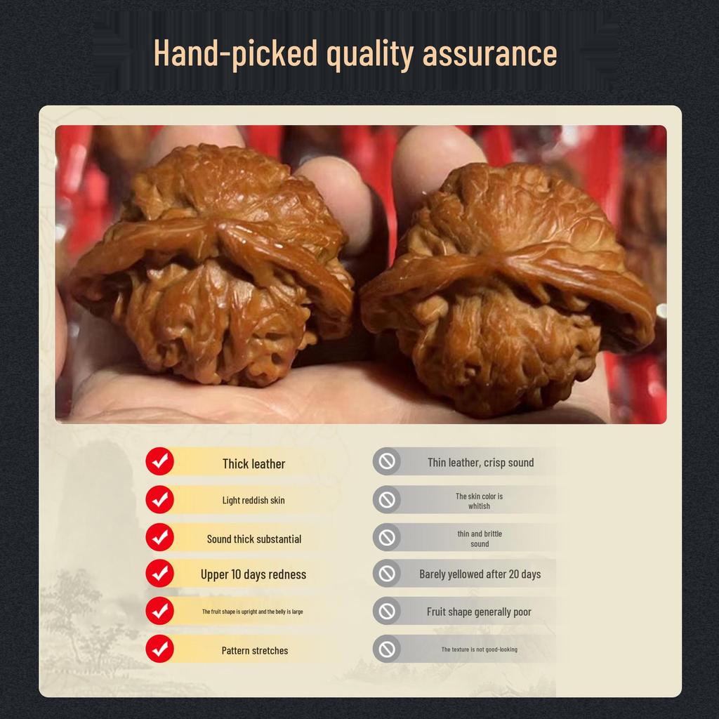 Laishui Wenwan Mahogany Walnut Handheld: Official Hat Four-Sided Pavilion with Lion's Head and Patina.