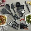 15 Piece Cooking Utensil Set Durable Nylon Tools Kitchen Gadgets Heat Resistant BPA Free Dishwasher Safe with Measuring Spoons