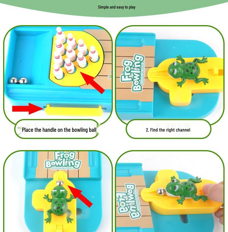 Mini Frog Bowling Marble Catapult Educational Toy for Kids