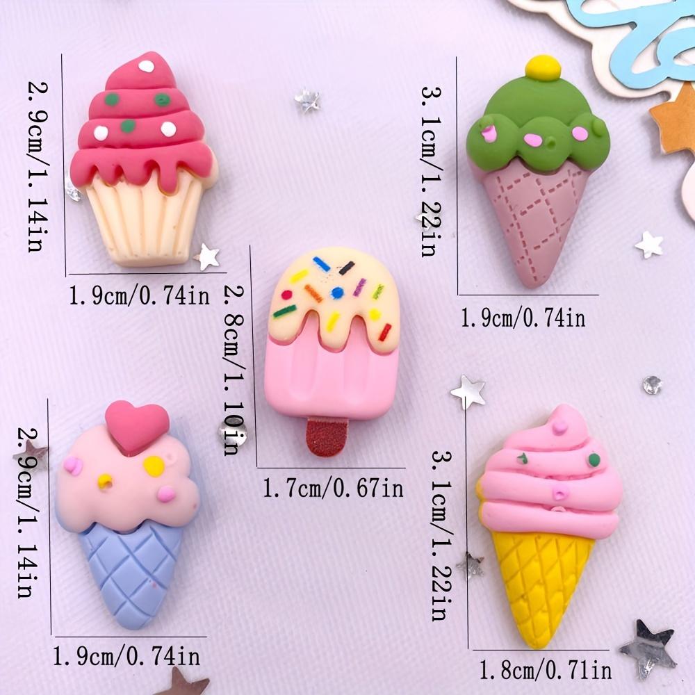 6-Piece Polyresin Ice Cream & Cupcake Fridge Magnets Set – Decorative Refrigerator Magnets for Office, Kitchen & Locker