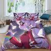 Cartoon H-Hazbin Hotel Duvet Cover and Pillowcase, Single/Double Bed Bedding Set, Adult Boys and Girls Bedroom Decor, Gift