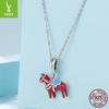 S925 Silver Dala Trojan Horse Pendant Red Wind Personality Diy Bracelet Beaded Accessories