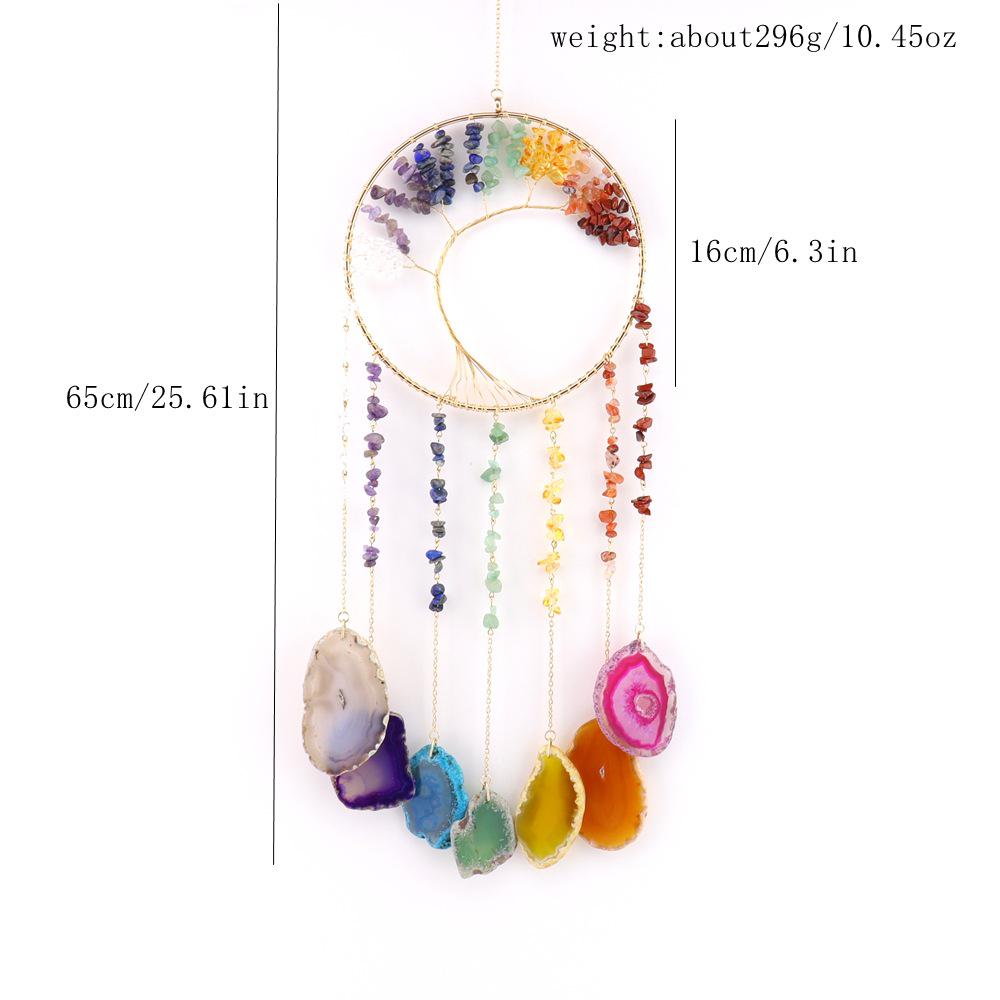 Handmade Nordic Dreamcatcher Crystal Wind Chime Room Decor - Tree of Life Design T136