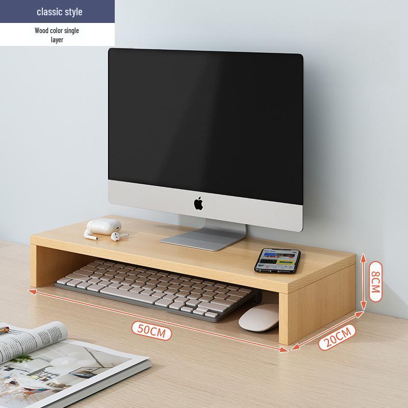 Desktop Monitor Stand and Laptop Riser with Office Storage