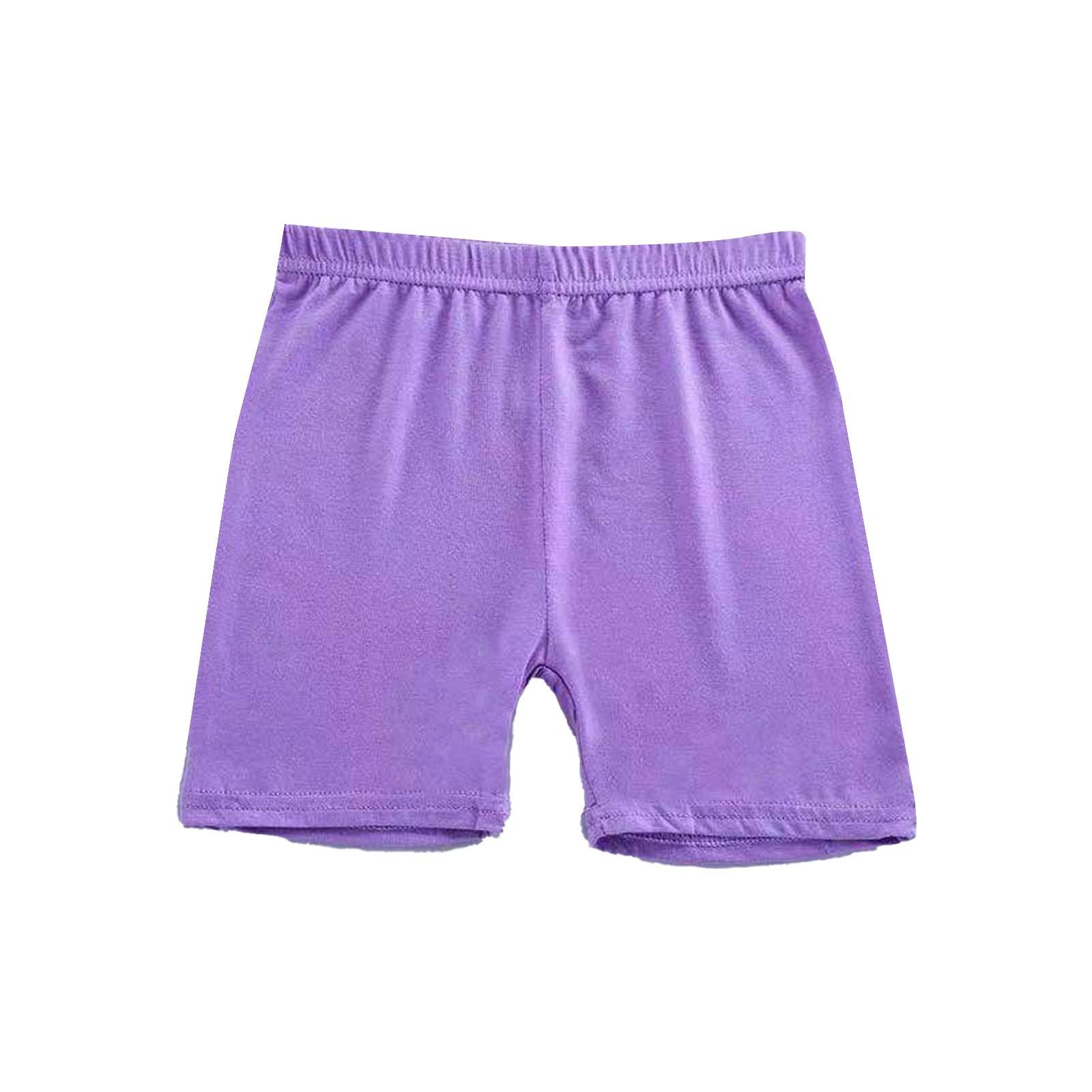 

19 цветов, супер мягкие шорты для девочек, разные размеры, летние короткие леггинсы 110 фиолетовый