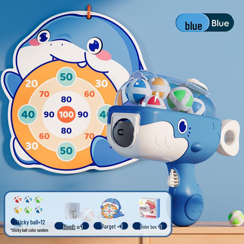 Cross-Border Whale Sticky Ball Gun: Interactive Shooting Toy for Kids and Parents