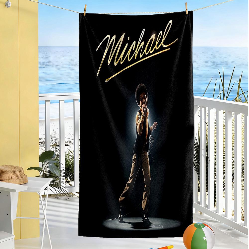 Michael Jackson Beach Towel Quick-Dry Soft Microfiber Comfortable Lightweight Perfect for Traveling Yoga Camping and Swimming