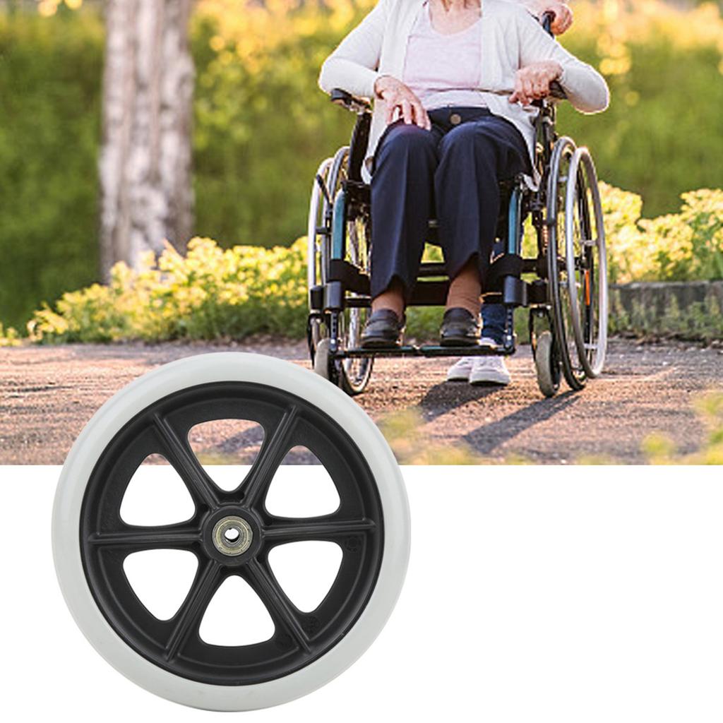 8 Inch Wheelchair Front Wheels Disabled TPR Wheels Wheelchair Accessory