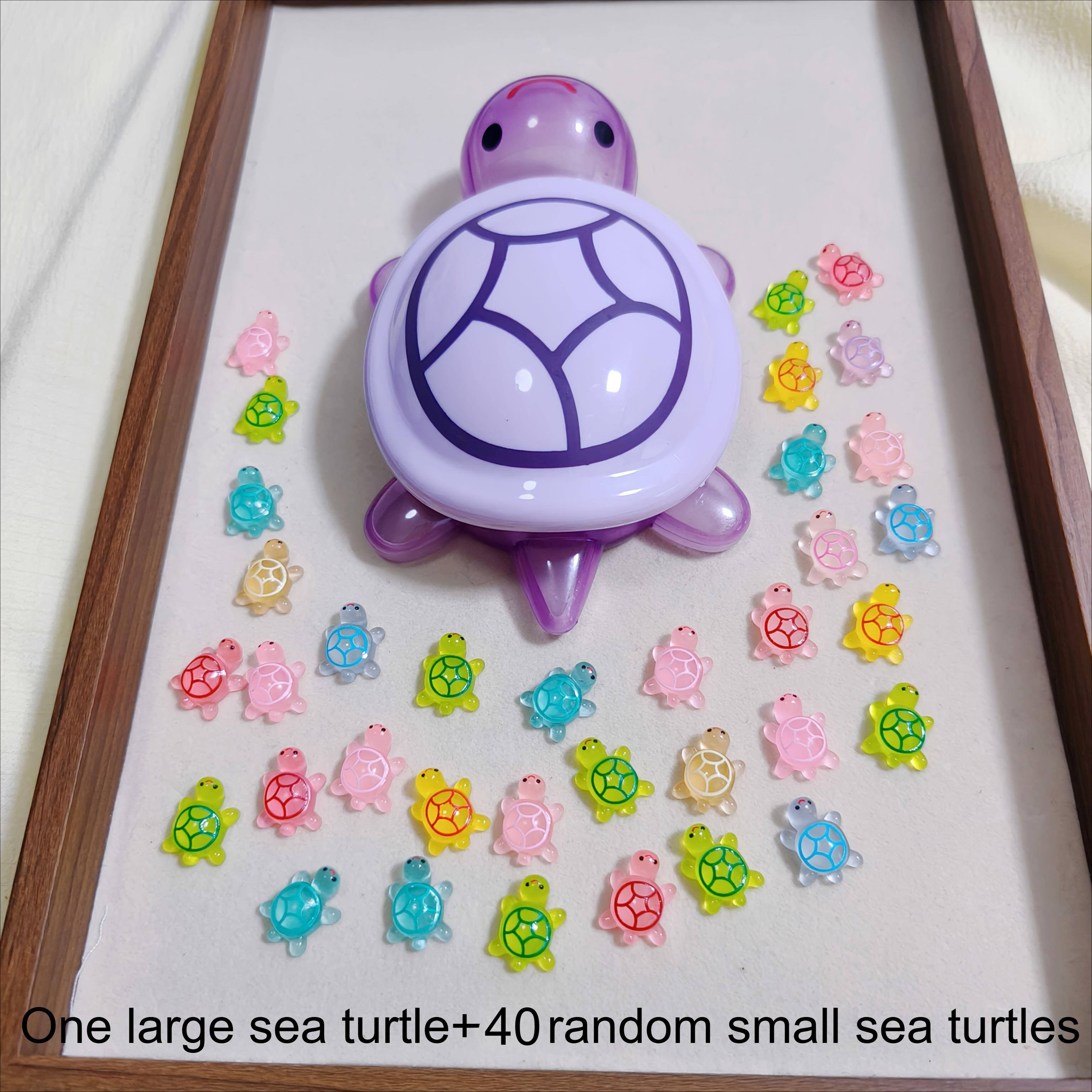 

41 Turtles - 1 Large Turtle Storage Box + 40 Small Turtles | Garden and Outdoor Decorations, Resin Fantasy Animal Statues