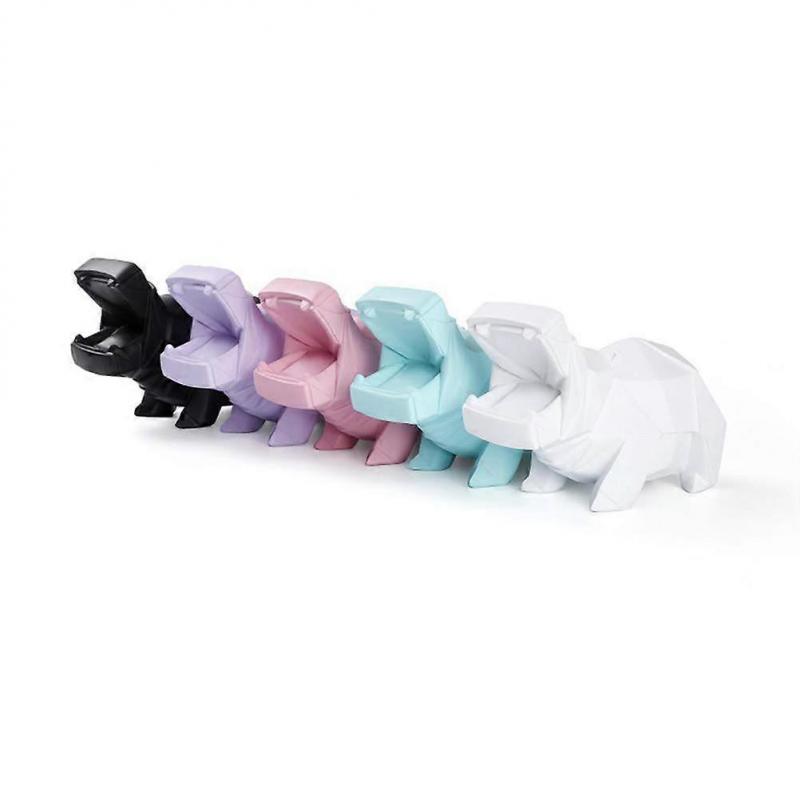 Hippopotamus Desktop Decoration Saving Case Resin Material Purple 11.5*17cm Cartoon Design Coin Storage 1Pack