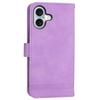 DIERFENG DF-03 For iPhone 16 Case Anti-Drop Lines Imprinted Wallet Phone Cover