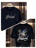 2025 Spring and Summer Pure Cotton Light Luxury Flying Bird Printed T-shirt Fashion and Leisure High Quality Versatile T-shirt