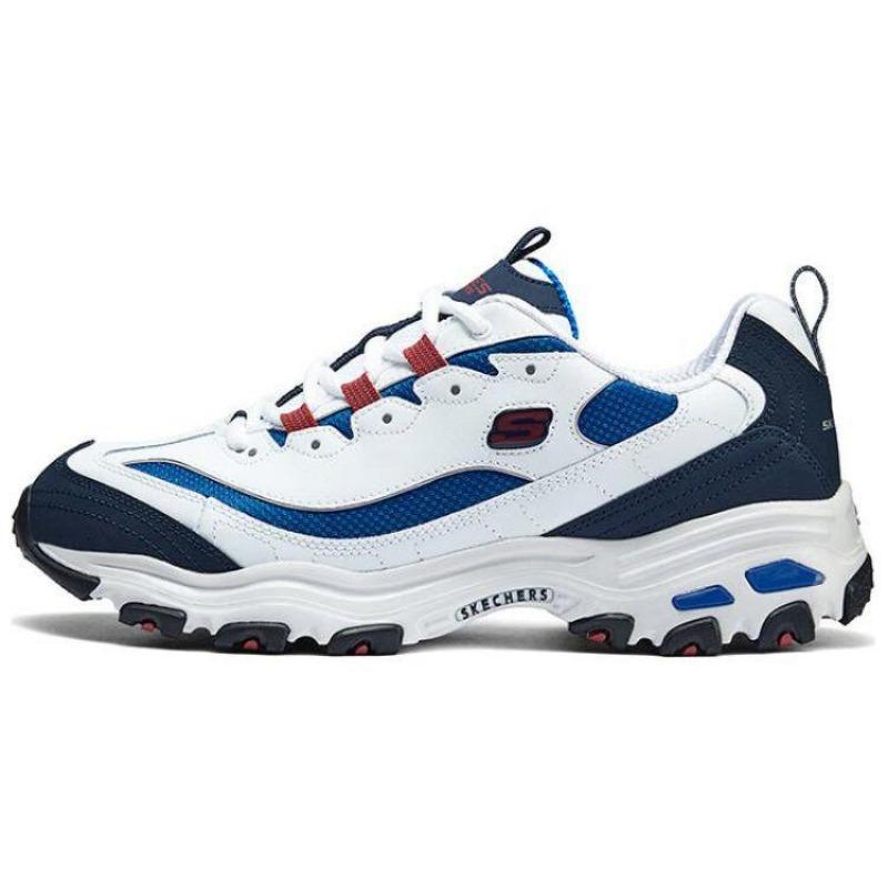 Skechers D LITES 1.0 Men Low Top Chunky Sneakers Blue White 52675-WBLR 39.5
