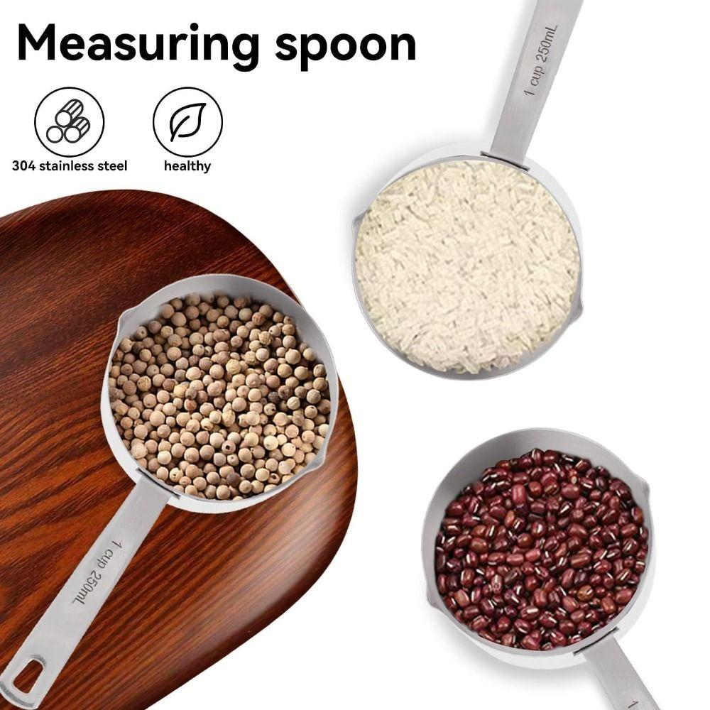 Stainless Steel Measuring Cup Small Mouth Design Baking Dosing Spoon Measuring Scoop  Wet Liquids