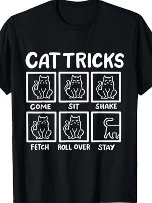 Cat Tricks T-Shirt, All-Season, 2025