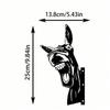 2PCS Peeking Donkey Flamingo Metal Garden Stake Yard Outdoor Decor