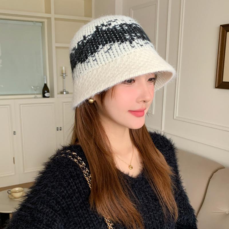 Basin Hat Bucket Hat Autumn and Winter Hat Women's Velvet Warm Bucket Hat