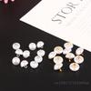 10 Pcs 10mm/12mm Mushroom Faux Plastic Shirt Semicircle Pearl Buttons Button For Clothing Woman Kids Decorative Mini Sewing DIY