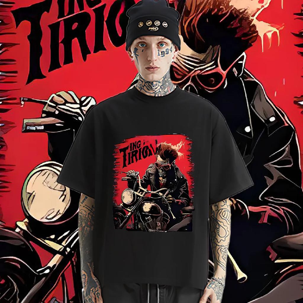 2024 New Loose Short Sleeve O-Neck Harajuku T Shirt For Men‘s Casual Style Printed XL Tees UEFA Summer Hot Sale Slight Stretch