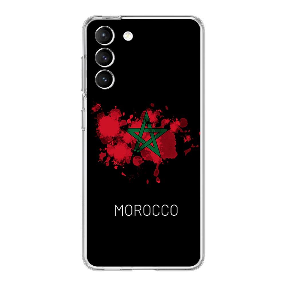 Morocco Flag Passport Phone Case For Samsung Galaxy S21 Plus S20 FE S22 Ultra 5G S10E S10 S9 S8 Note 20 10 Lite Clear Cover Soft