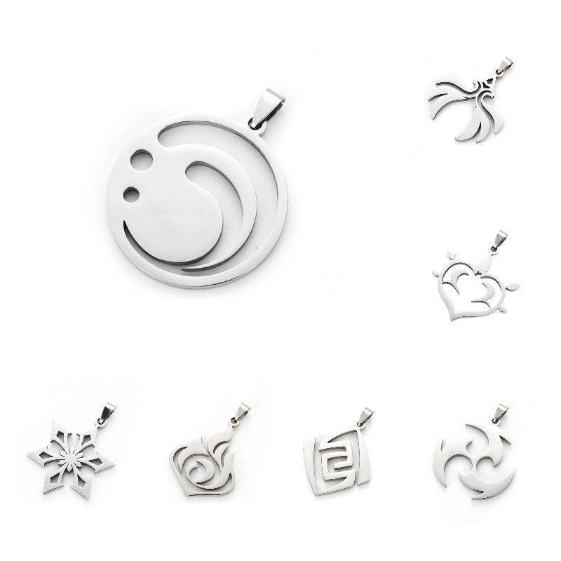 Genshin Impact Eye Of God Pendant Stainless Steel Necklace For Anime Lovers