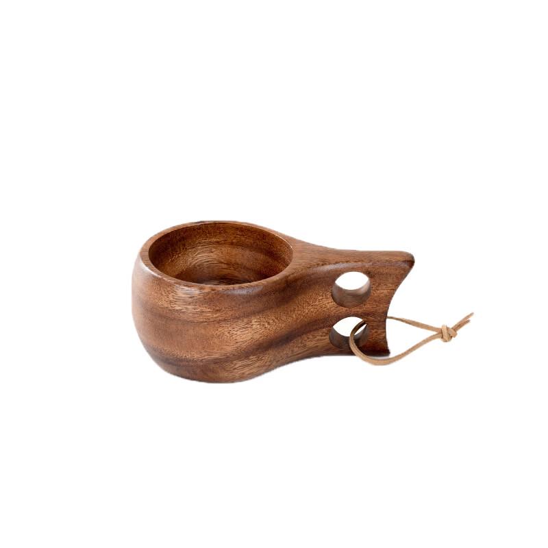 Wooden Kuksa Style Mug with Handle One Size
