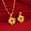 Real Gold Pendant Necklace Chinese Trendy Leaf Design Solid 999 for Women Fine Jewelry Gifts