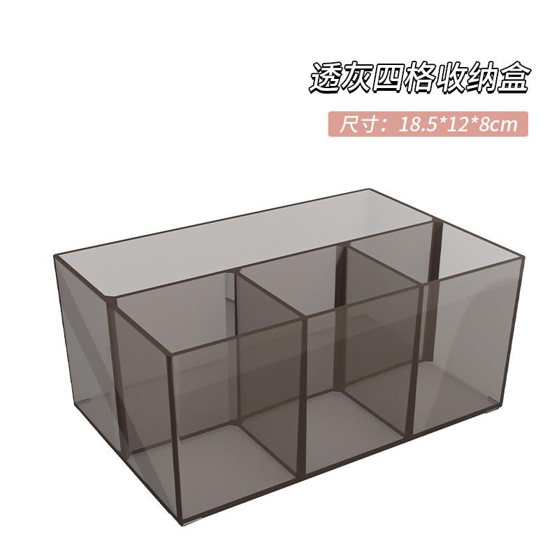 Acrylic Pen Holder, Office Book Desktop Plastic Stationery Compartment, Student Mark Colored Brush Storage Box