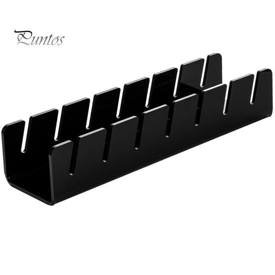 Hat Storage Holder for Holding 7 Hats Acrylic Display Rack for Baseball Caps Installation-free Hat Organizer for Living Room Bedroom Closet Dresser