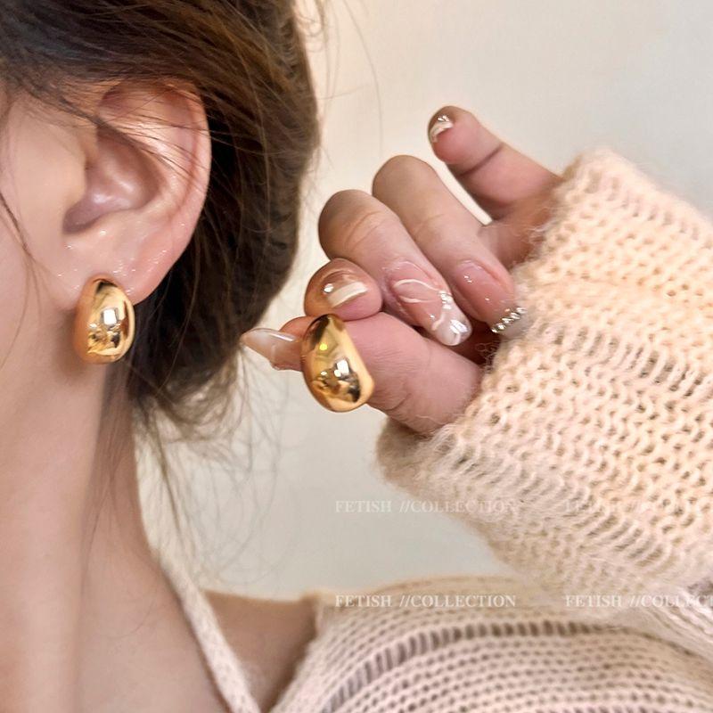 

Silver Water Drop Beanie Earrings for Women 2025 New Arrival Best Selling Fancy Spring and Summer Earrings Non-Piercing Ear Clip Ear Rings Golden Beanie Earrings