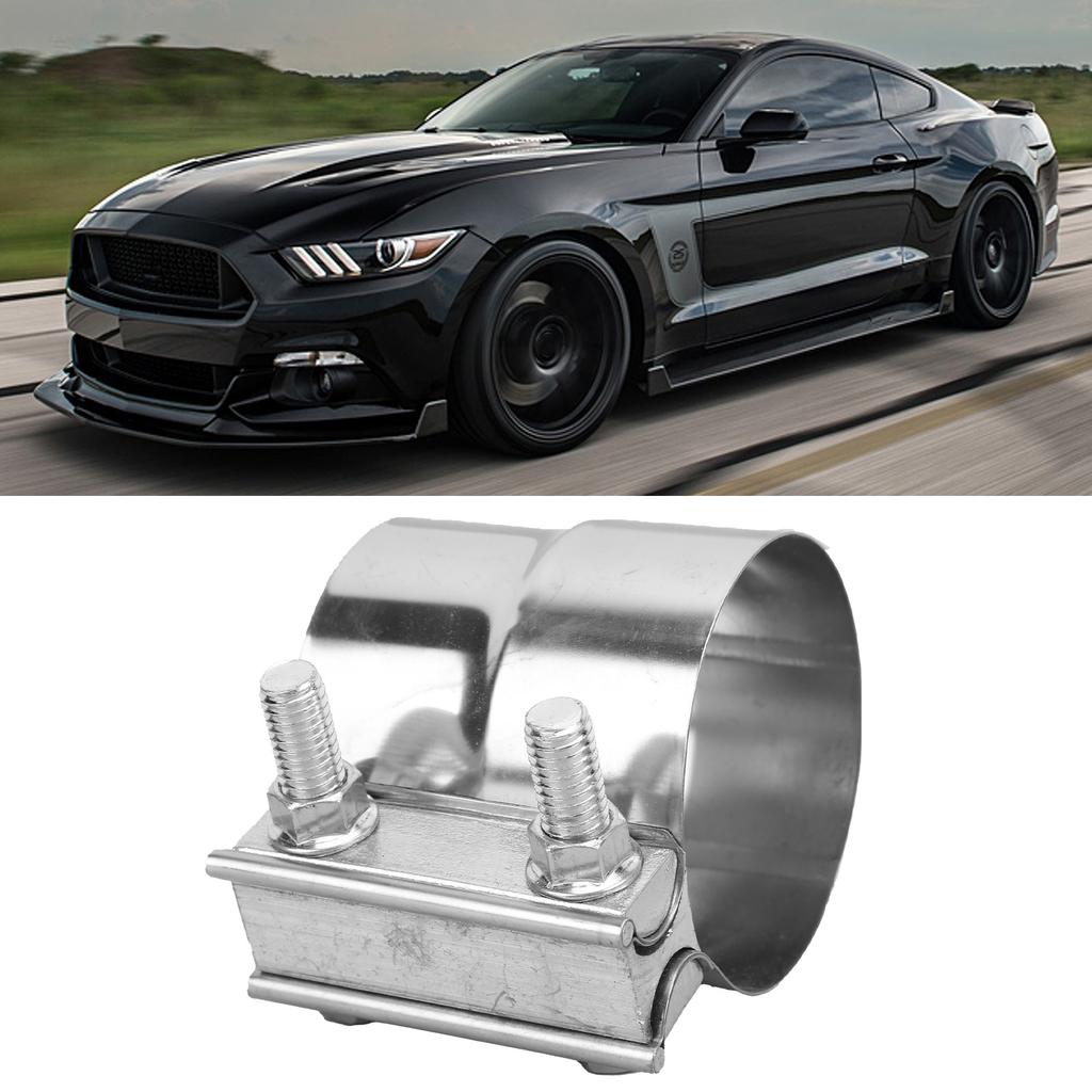 3in Exhaust Band Clamp Lap Joint Stainless Steel Coupler for Muffler Downpipe Header Manifold