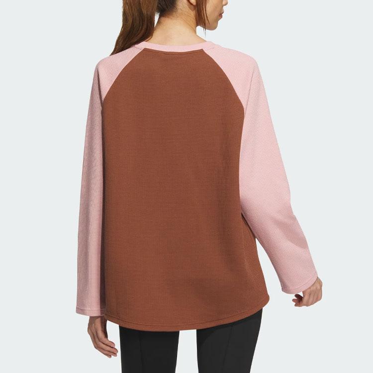 Adidas Originals Adicolor Long Sleeve Tee Loose Sports Women Tops Brown IZ1542