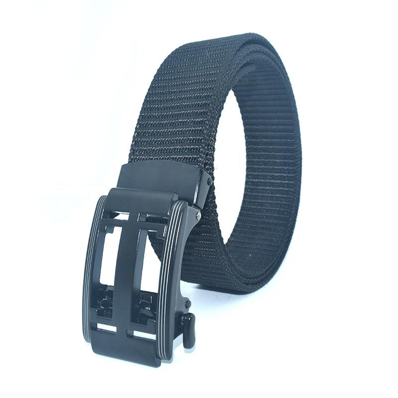 Men's Nylon Belt with Breathable Fabric and Automatic Buckle - Ideal as a Gift or Trouser Accessory