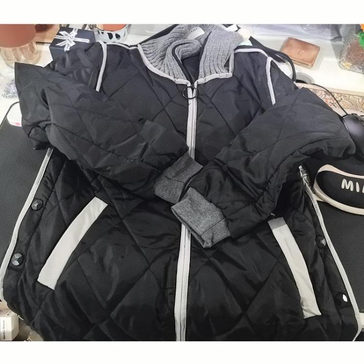 Warm Thickened Winter Coat Women Loose Over Knee Cotton Padded Jacket Mid Length Large Size