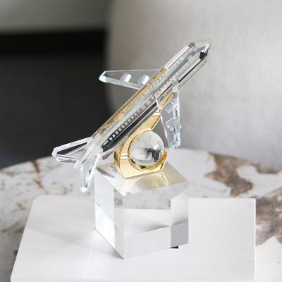 Adornos Modernos de Lujo Ligero de Cristal para Modelos de Aviones Sala de Modelos Habitación Infantil Estantería Mueble de TV Decoraciones Creativas de Modelos de Aviones
