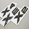 3D ABS Chrome Black Car Styling Rear Trunk Bnadge Logo X2 X4 Emblem Letters Decals For BMW X2 X4 F39 G02 Exterior Accessories