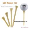 Grote Houten Golf Tee Set - Vier Specificaties en Ruwhouten Tee Houder Meegeleverd