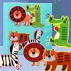 Wooden Animal And Fruit Lacing Board Educational Toy For Toddler Hand Eye Coordination Development