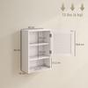 Bathroom Cabinet, Wall Mounted Storage Cabinet with Adjustable Shelves, 40 x 20 x 60 cm, White