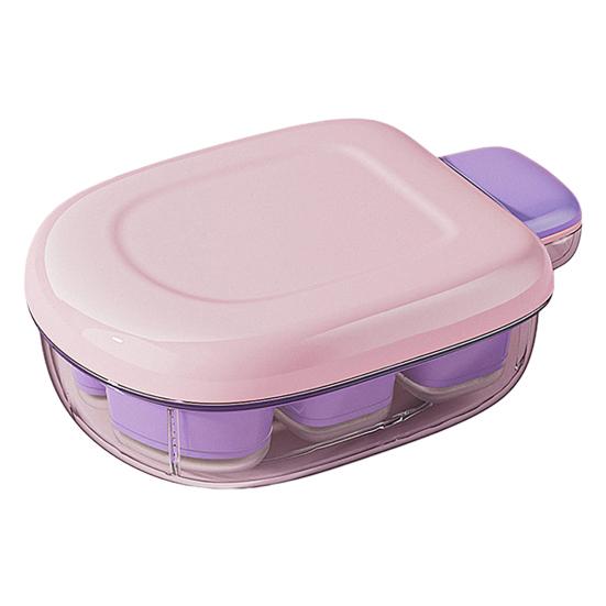 Food Grade Plastic Ice Maker with Sealed Lid Ice Cube Tray Storage Box Push Release Odorless Summer Cooling Ice Maker for Kitchen