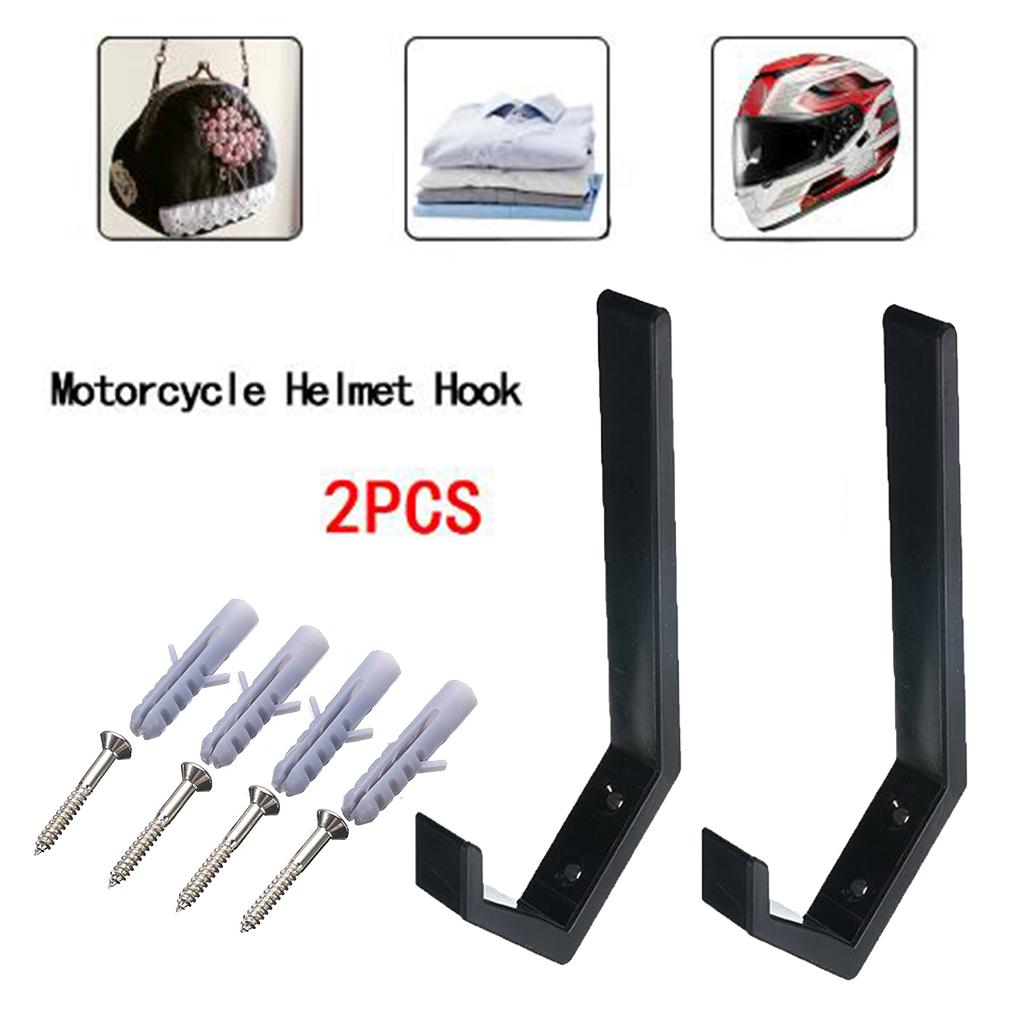 2Pcs Motorcycle Helmet Hooks Holder Display Rack Hanger Wall Mount Display Holder Coat Hats Hook Door Cabinet Luggage Bracket