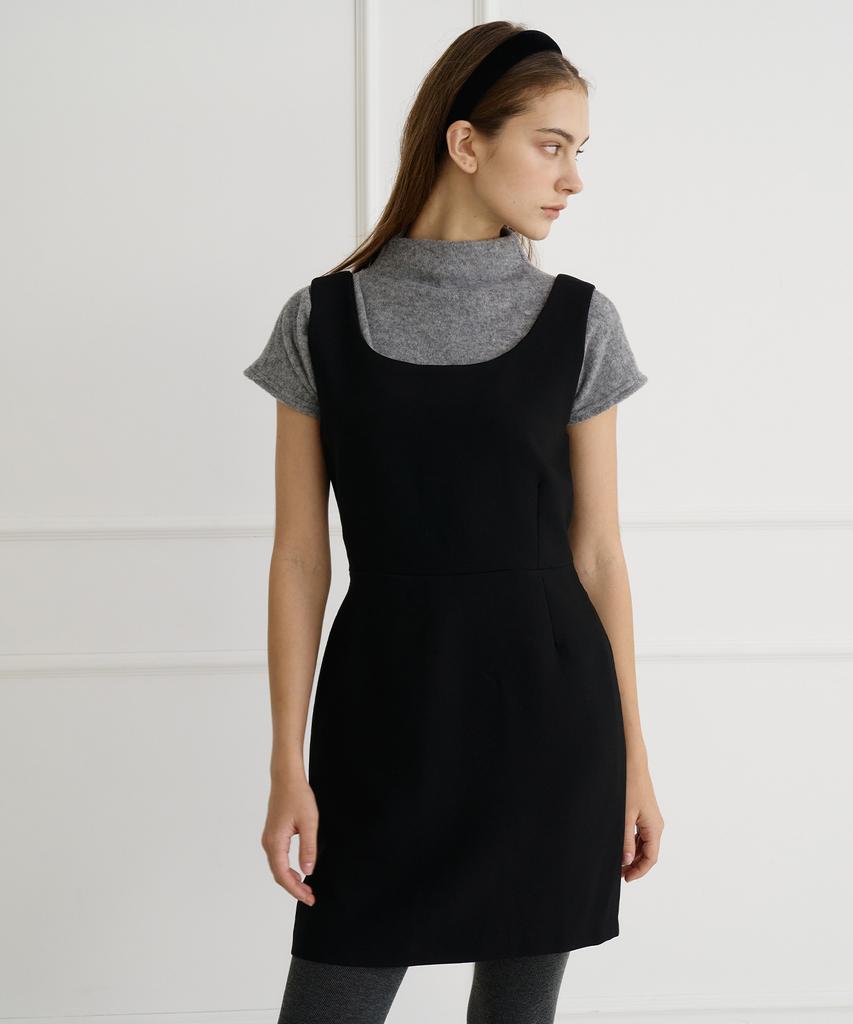 BIBYSEOB Sleeveless Mini Dress Black [T44]