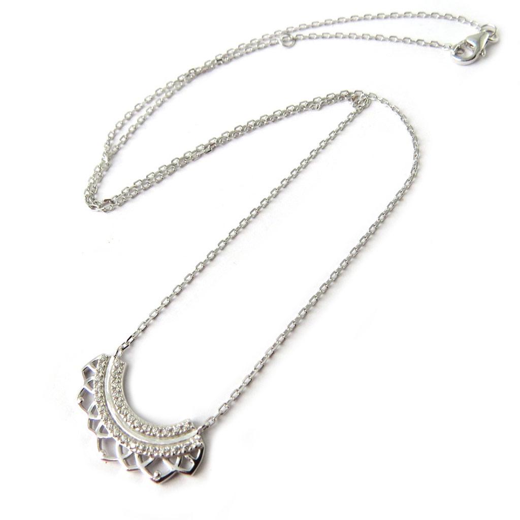 

Les Trésors De Lily [N7687] - Серебряное колье Сисси белое серебро (родированное покрытие)