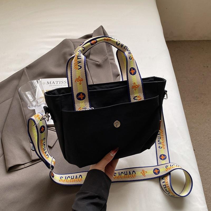 Large-capacity bag women's summer new versatile broadband messenger bag casual high-end portable tote bag