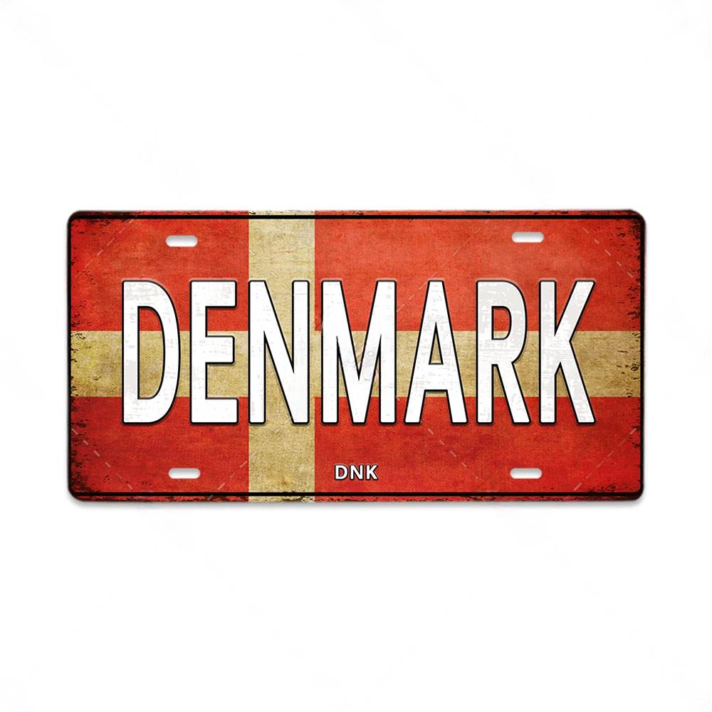 Popular Tourism Country Posters Vintage Metal Tin Signs License Plate Poster Car Garage Home Decor Plaque Vintage Art Painting