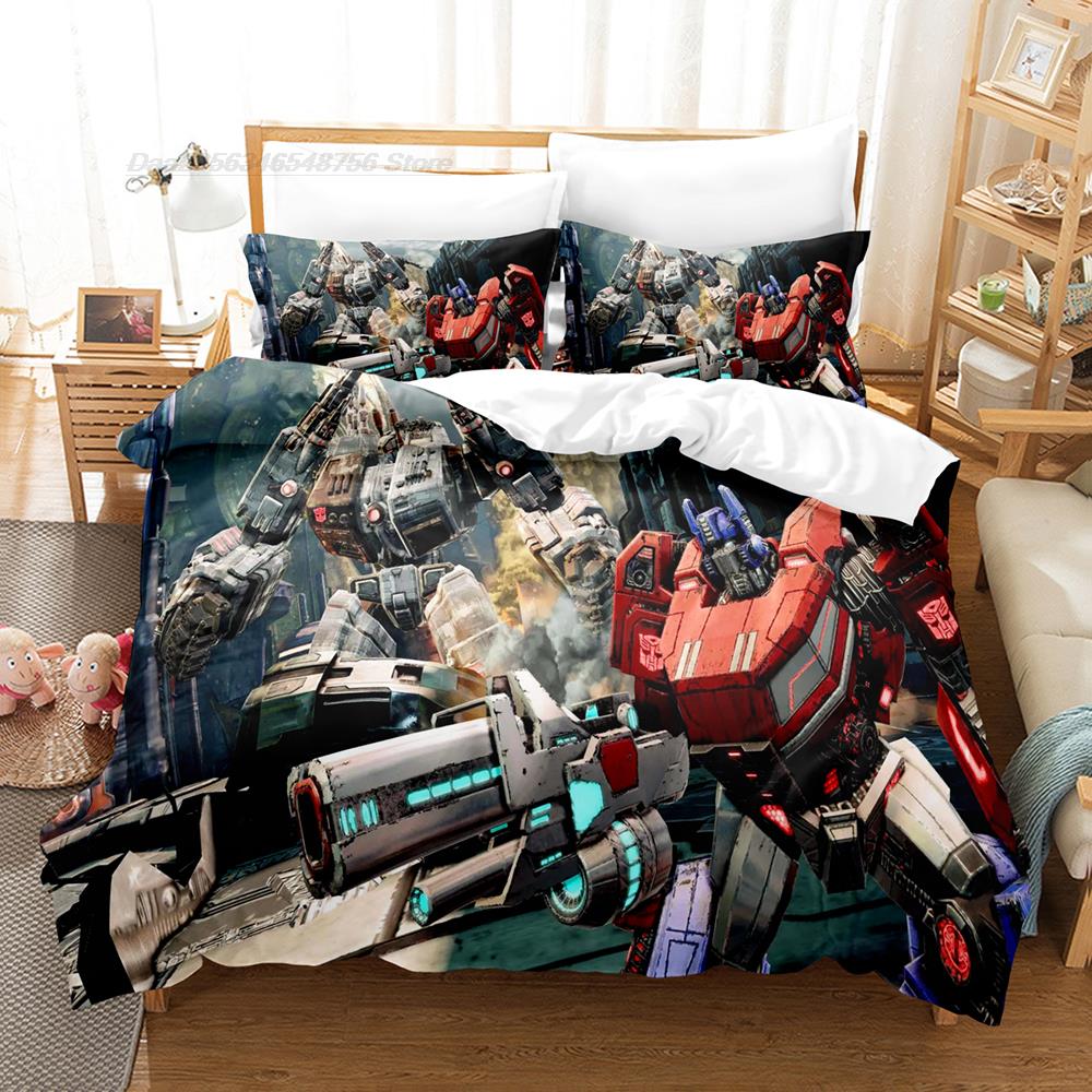 Transformers Bedding Set Single Twin Full Queen King Size Bed Set Aldult Kid Bedroom Duvetcover Sets 3D Print 2022 bed sheet set