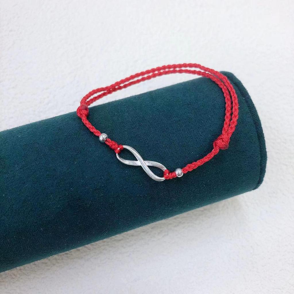 S925 Sterling Silver Good Luck Koi Braided Red Bracelet for Exams